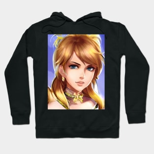 anime  face manga girl  elegant style Hoodie